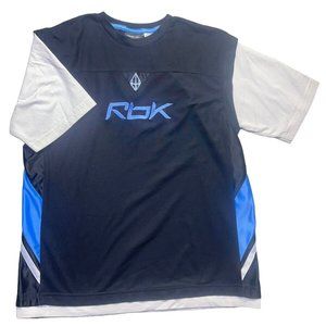 VTG Reebok RBK Mens T Shirt Faux Undershirt Sewn in Sleeves Sz Large 90s Y2K